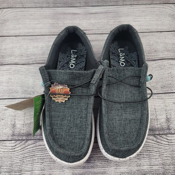 Lamo Canvas Slip-on Comfort Shoes Black/Gray Women's 9 - Picture 3 of 6